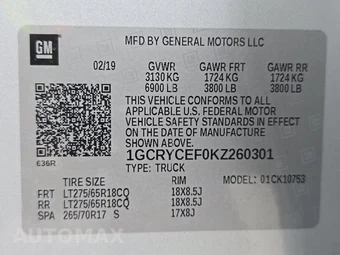 2019 Chevrolet Silverado 1500 Custom Trail Boss Extended Cab Medium Bed 2CX - miniatura 14