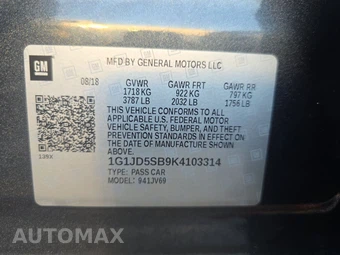 2019 Chevrolet Sonic LT Sedan 1SD - miniatura 14