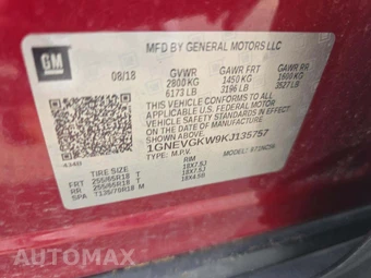 2019 Chevrolet Traverse LT Cloth 1LT - miniatura 5
