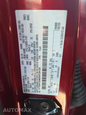 2019 Ford F-150 Lariat Crew Cab Short Bed - miniatura 5