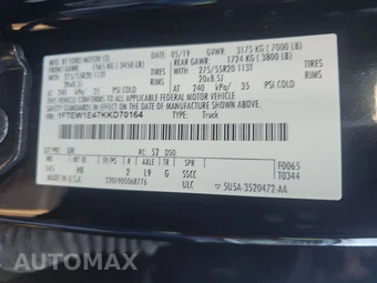 2019 Ford F-150 Lariat Crew Cab Short Bed - miniatura 14
