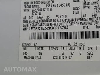 2019 Ford F-150 XL Extended Cab Medium Bed w/Rear Doors - miniatura 14