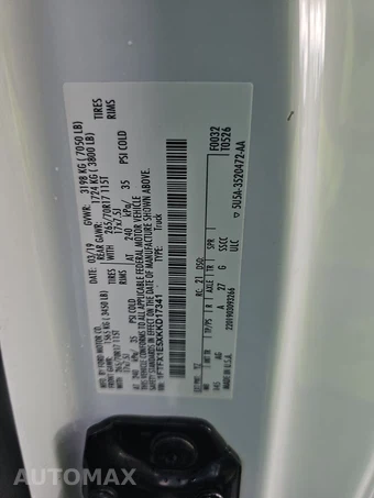 2019 Ford F-150 XL Extended Cab Medium Bed w/Rear Doors - miniatura 14
