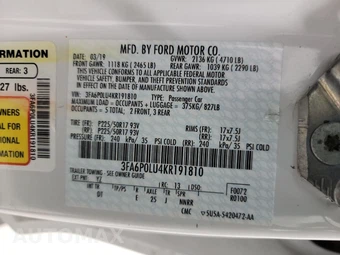 2019 Ford Fusion SE – miniatura 13