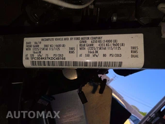 2019 Ford Super Duty E-450 Stripped Chassis DRW - miniatura 2