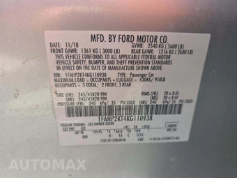 2019 Ford Taurus SHO - miniatura 5