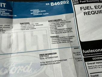 2019 Ford Transit 150 Cargo Van w/RH Swing-Out Doors Low Roof 129.9" WB - miniatura 23