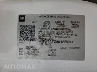 2019 GMC Savana 2500 Cargo Van 1WT 135.0" WB - miniatura 13