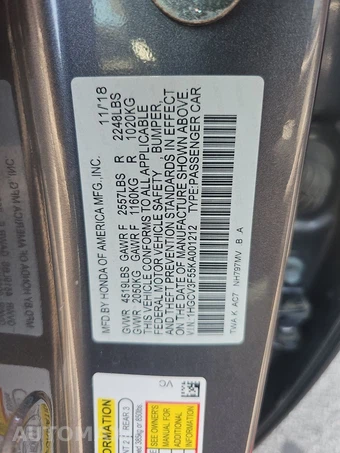 2019 Honda Accord Hybrid EX-L - miniatura 14