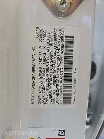 2019 Honda Accord Hybrid EX-L - miniatura 14