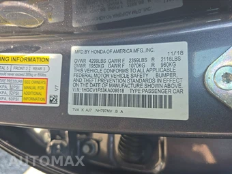 2019 Honda Accord Sedan EX-L 1.5T - miniatura 14