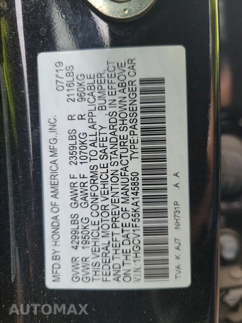 2019 Honda Accord Sedan EX-L 1.5T - miniatura 14