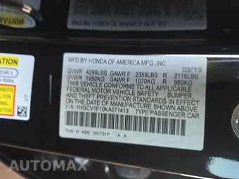 2019 Honda Accord Sedan LX 1.5T - miniatura 15