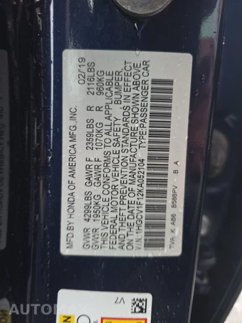 2019 Honda Accord Sedan LX 1.5T - miniatura 14
