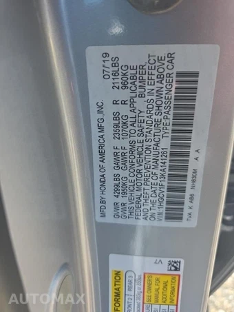 2019 Honda Accord Sedan LX 1.5T - miniatura 17