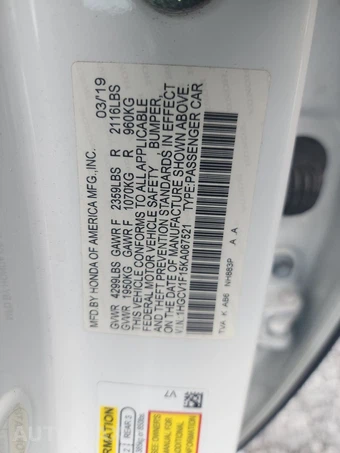 2019 Honda Accord Sedan LX 1.5T - miniatura 14