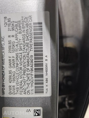 2019 Honda Accord Sedan LX 1.5T - miniatura 14