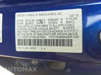 2019 Honda Accord Sedan Sport 1.5T - miniatura 14