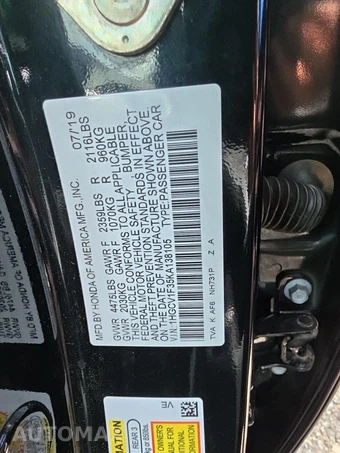 2019 Honda Accord Sedan Sport 1.5T - miniatura 17