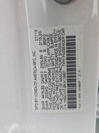 2019 Honda Accord Sedan Sport 1.5T - miniatura 14