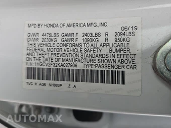 2019 Honda Accord Sedan Sport 2.0T - miniatura 14