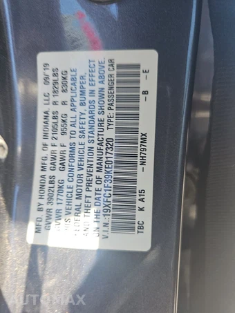 2019 Honda Civic Sedan EX - miniatura 15