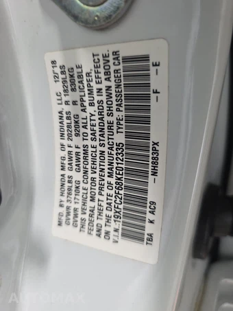 2019 Honda Civic Sedan LX - miniatura 14