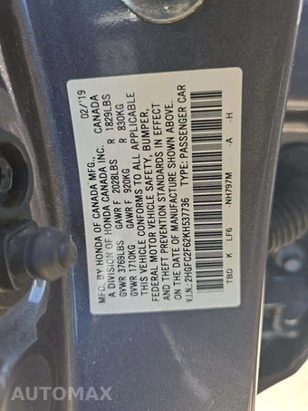 2019 Honda Civic Sedan LX - miniatura 5