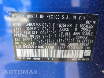 2019 Honda Fit LX – miniatura 5