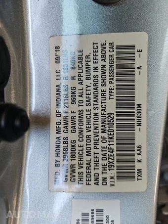 2019 Honda Insight LX - miniatura 14