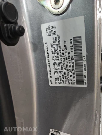 2019 Honda Odyssey Elite 118.1" WB - miniatura 15