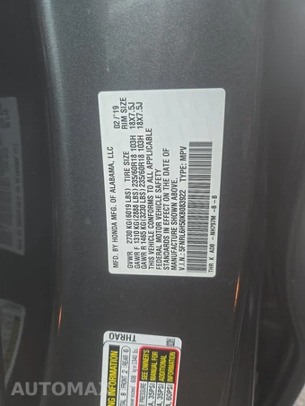 2019 Honda Odyssey EX 118.1" WB - miniatura 15