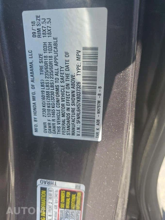 2019 Honda Odyssey EX 118.1" WB - miniatura 5
