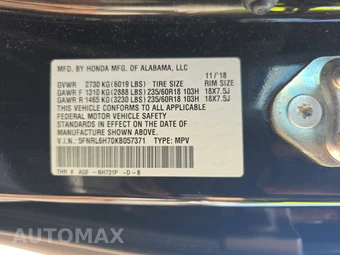2019 Honda Odyssey EX-L 118.1" WB - miniatura 15