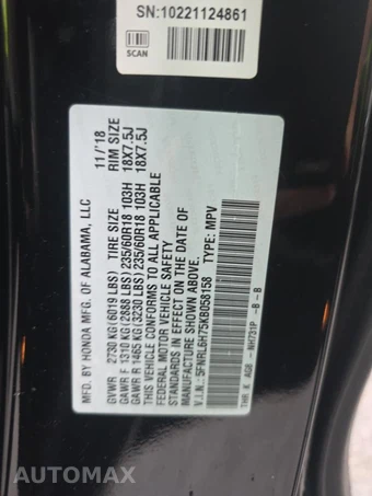 2019 Honda Odyssey EX-L 118.1" WB - miniatura 18