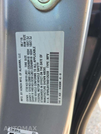 2019 Honda Odyssey EX-L 118.1" WB - miniatura 5