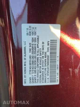 2019 Honda Odyssey EX-L 118.1" WB - miniatura 15