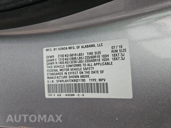 2019 Honda Odyssey EX-L w/Navigation 118.1" WB - miniatura 15