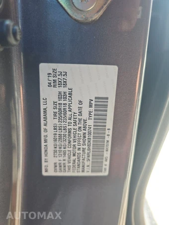 2019 Honda Odyssey Touring 118.1" WB - miniatura 15