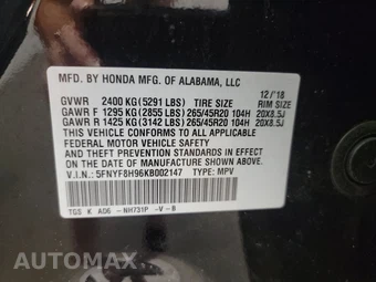 2019 Honda Passport Touring - miniatura 15