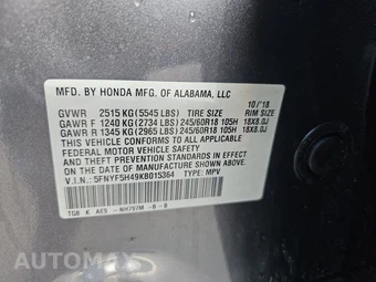 2019 Honda Pilot EX-L w/Navigation & RES – miniatura 15