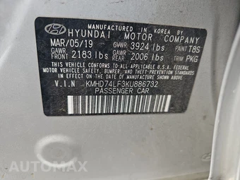 2019 Hyundai Elantra SE Sedan – miniatura 14