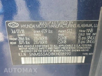 2019 Hyundai Santa Fe Limited – miniatura 14