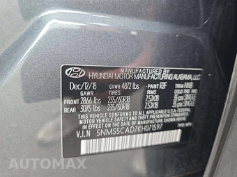 2019 Hyundai Santa Fe Limited – miniatura 5