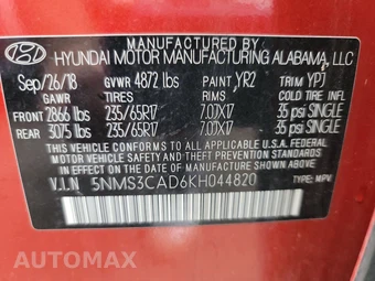 2019 Hyundai Santa Fe SEL – miniatura 14