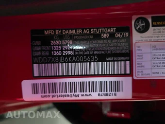 2019 Mercedes-Benz AMG GT 63 4MATIC Sedan – miniatura 5