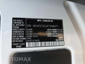 2019 Mercedes-Benz Sprinter 1500 Cargo Van Standard Roof 144.0" WB - miniatura 2