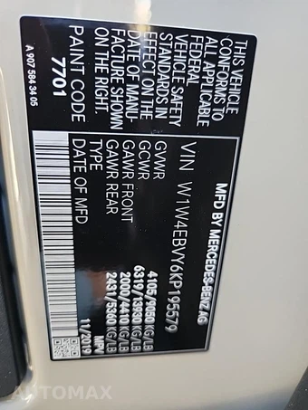 2019 Mercedes-Benz Sprinter 2500 Cargo Van Standard Roof 144.0" WB – miniatura 17