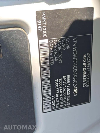 2019 Mercedes-Benz Sprinter 3500XD Cab Chassis – miniatura 5