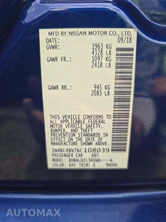 2019 Nissan Altima S – miniatura 5